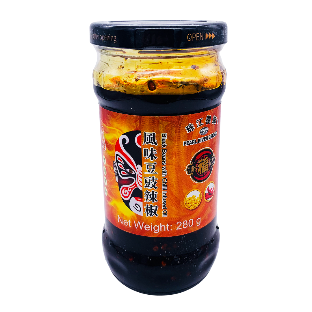 Black Beans with Chilli Infused Oil 280g by Pearl River Bridge