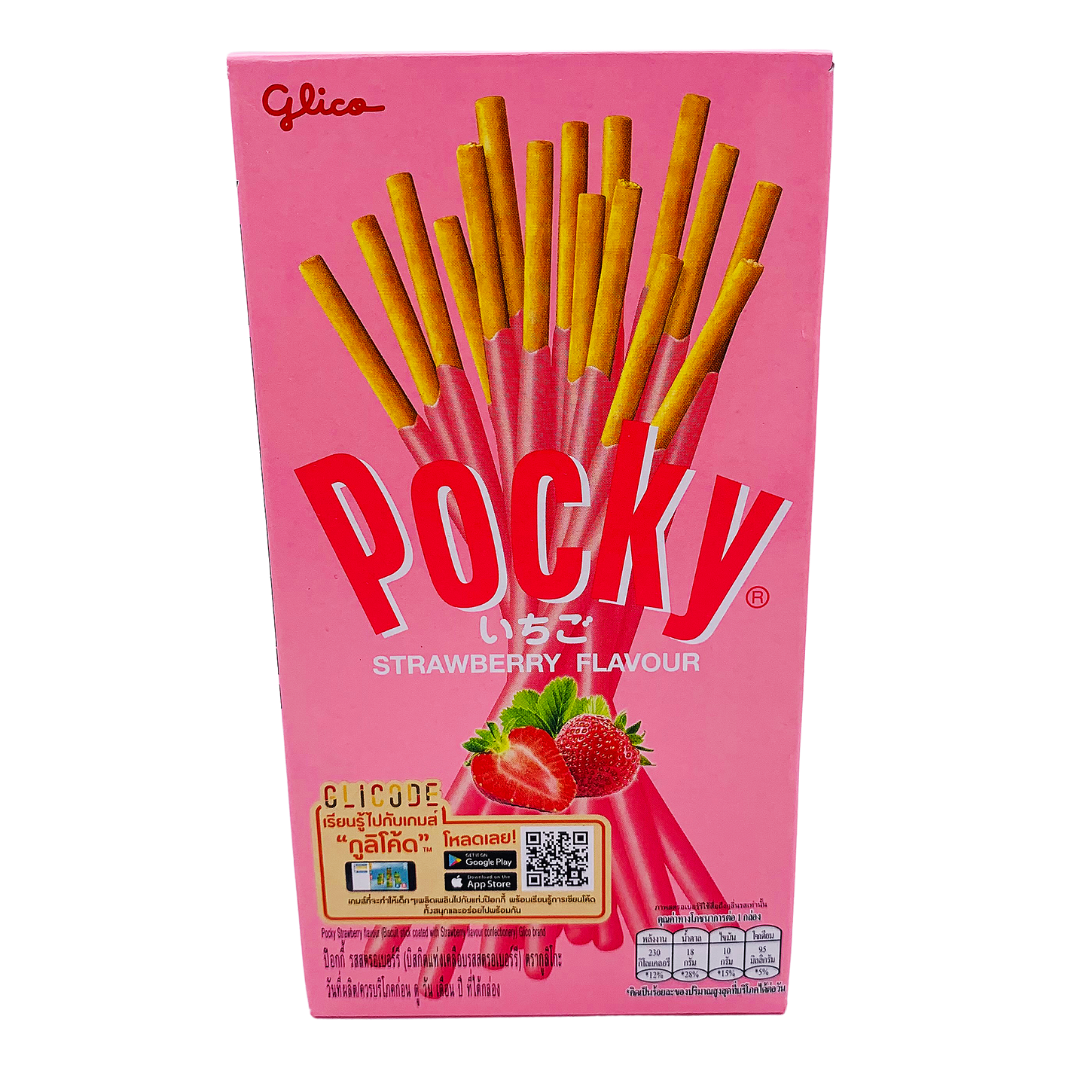 Pocky Sticks Strawberry Flavoured Biscuits 45g by Glico