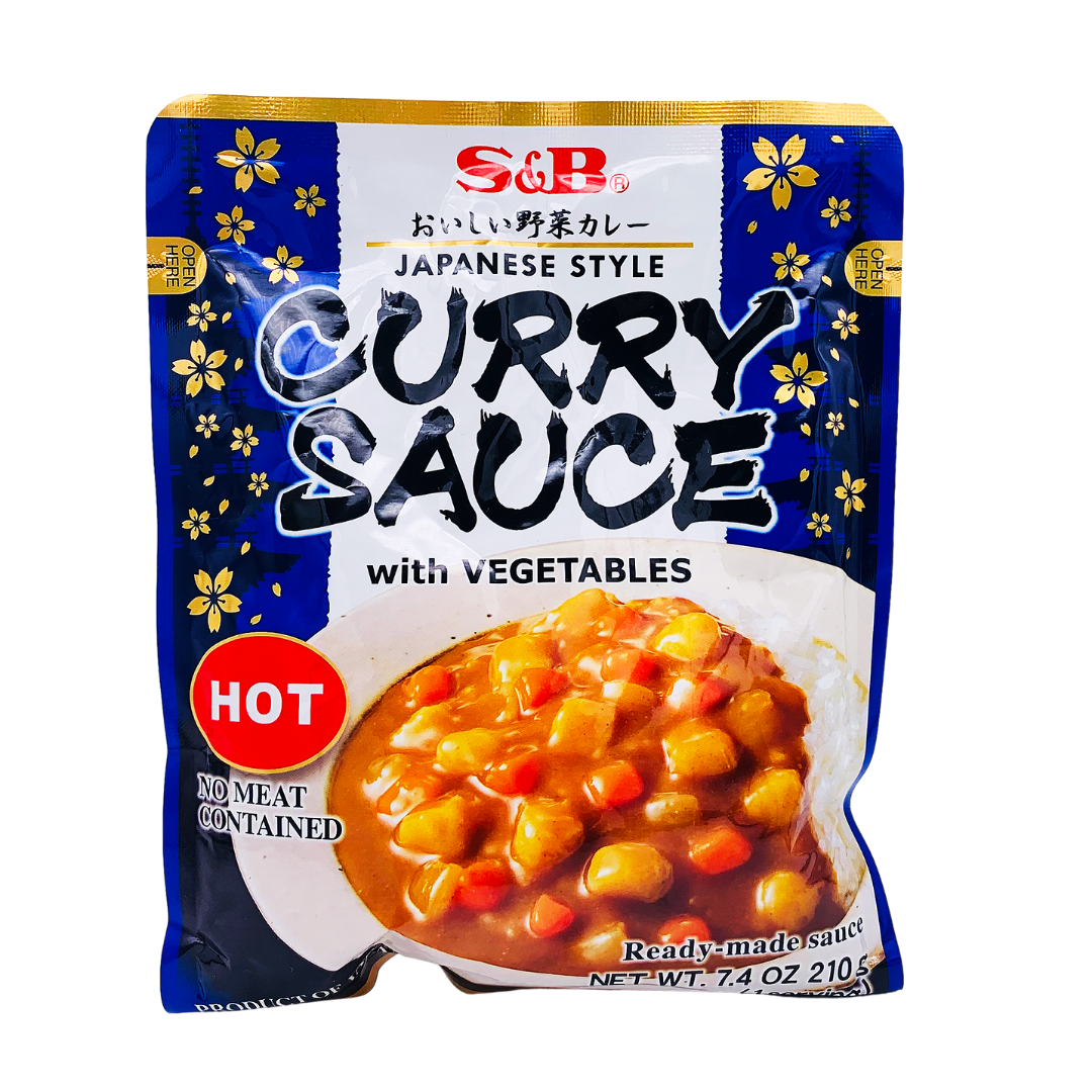 Japanese Instant Curry Sauce with Vegetables (Hot) 210g by S&B