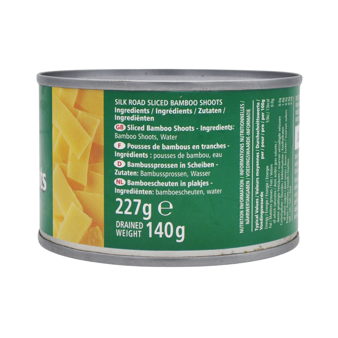 Sliced Bamboo Shoots in Water 227g Tin by Silk Road