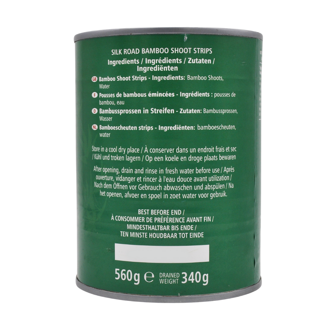 Bamboo Shoots Strips in Salted Water 560g Tin by Silk Road