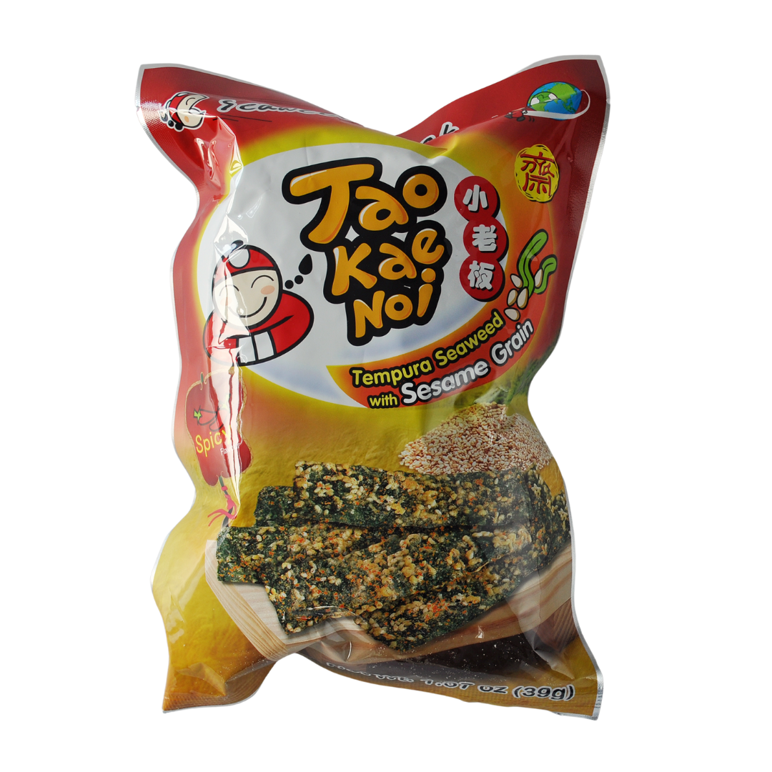 Tempura Seaweed with Sesame Grain Crunch Spicy 39g by Tao Kae Noi
