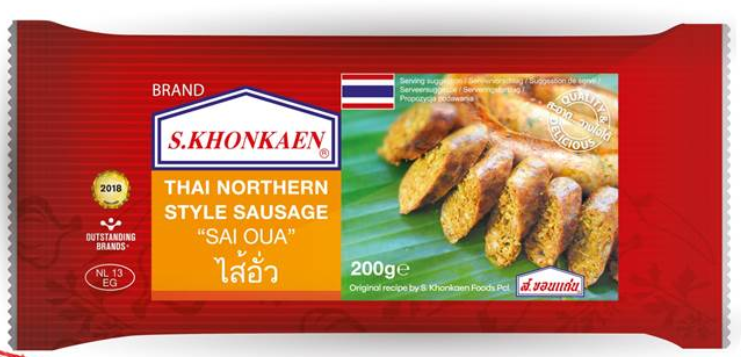 Frozen Thai Sausage (Sai Oua / Saioua) 200g by S. Khonkaen