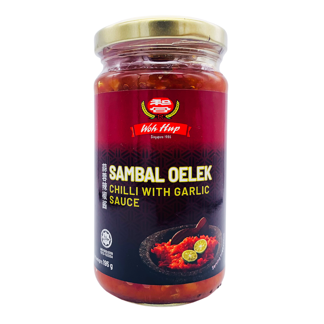 Sambal Oelek Chilli with Garlic Sauce 195g by Woh Hup