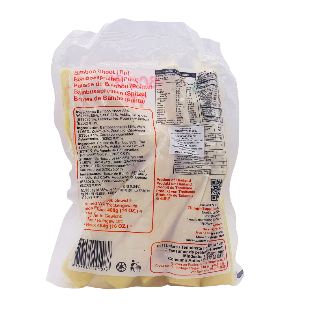 Thai Bamboo Shoot Tips (vacuum pack) 454g by XO