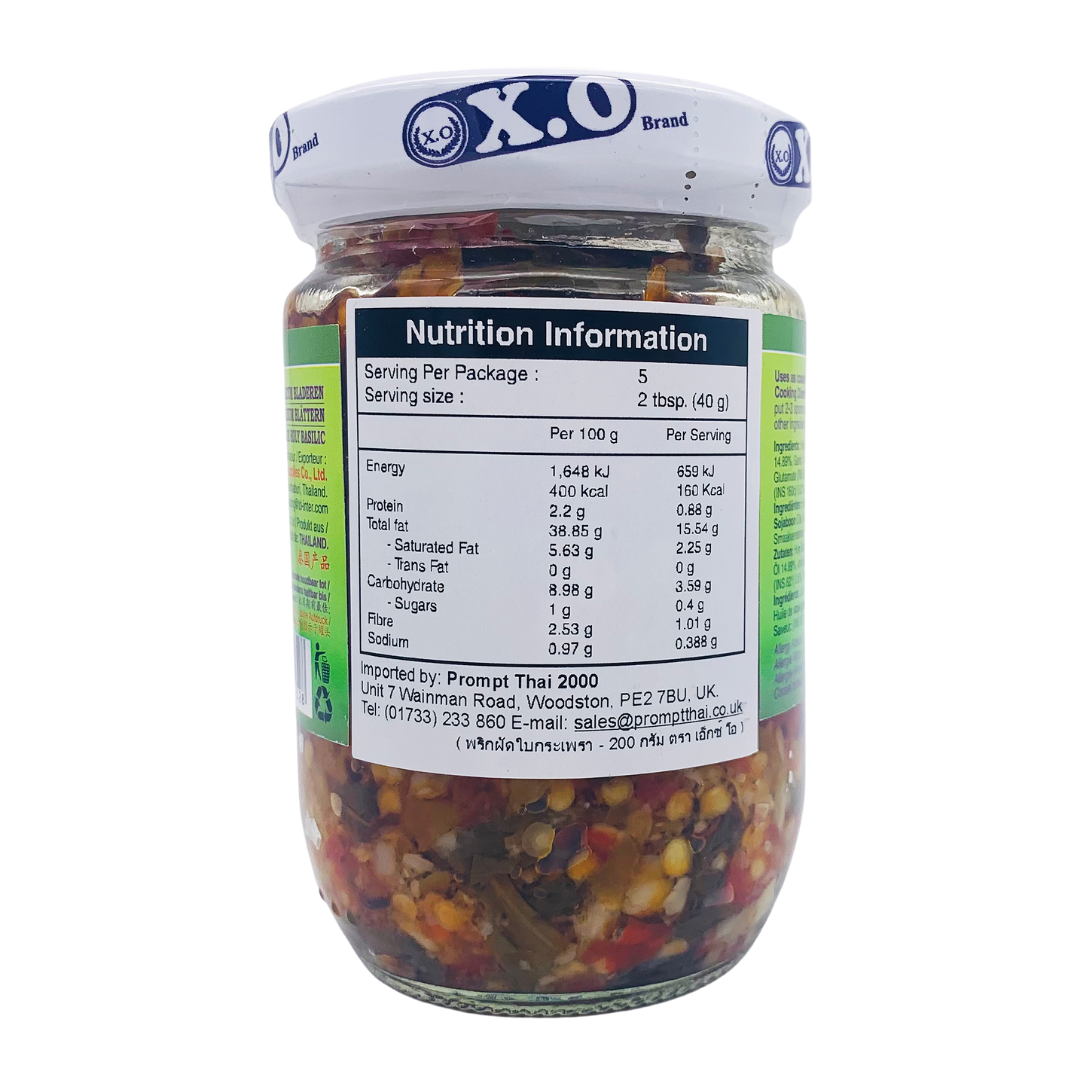 Thai Chilli Paste with Holy Basil Leaves 227g by XO
