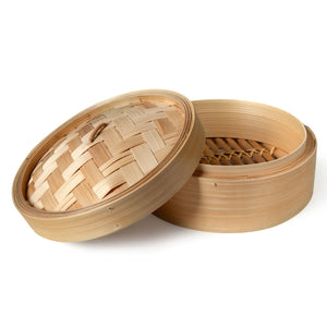 Bamboo Steamer with Lid 7 inches
