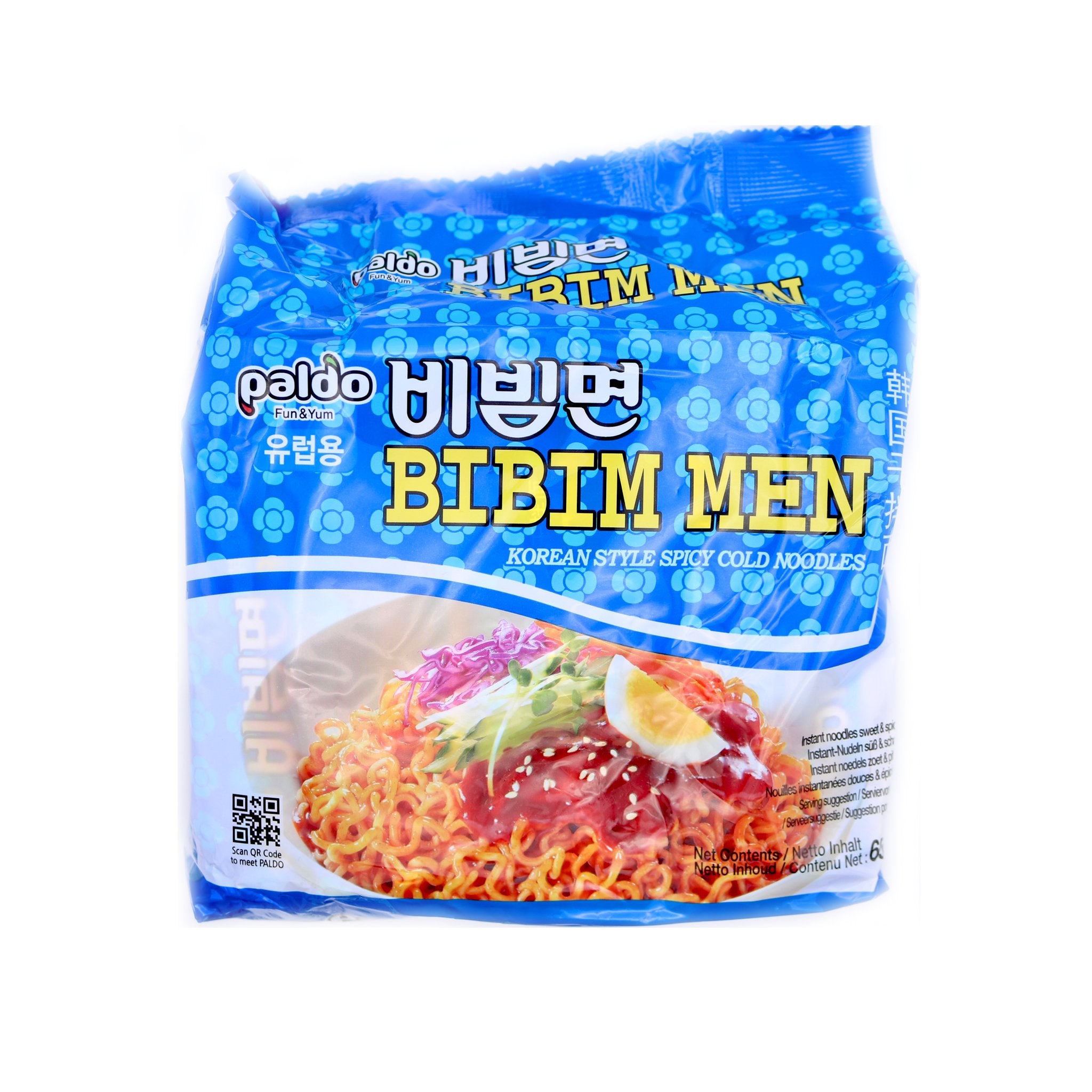 Bibimmen Korean Style Spicy Cold Instant Noodles Multipack 650g by Paldo