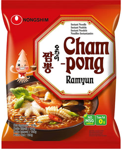 Champong Cuttlefish Flavoured Instant Noodles Ramyun 124g by Nongshim