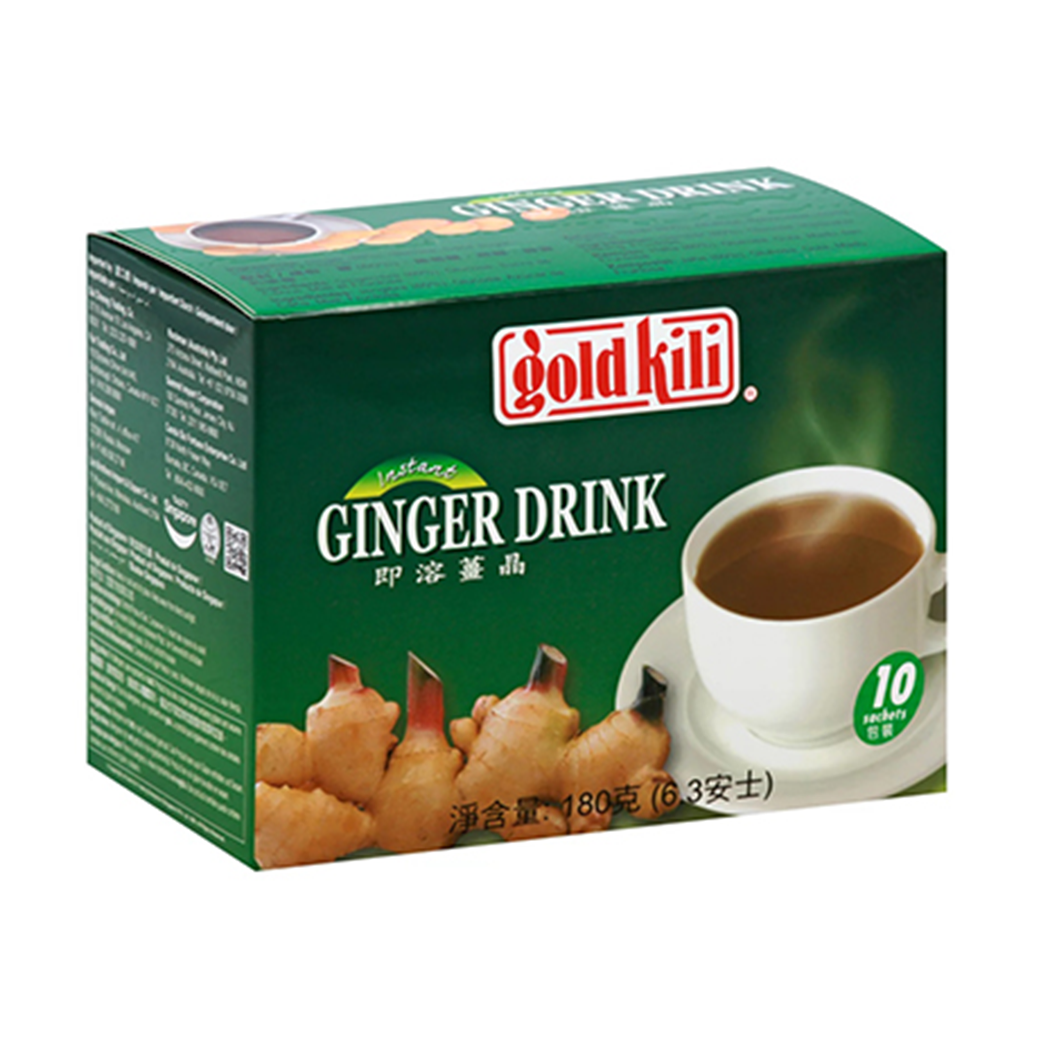 Instant Ginger Drink 10 Sachets 180g Box by Gold Kili