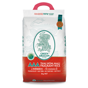 Thai Fragrant Long Grain White Rice 5kg by Green Dragon
