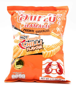 Thai Prawn Cracker Hot Chilli 60g by Hanami