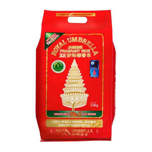 Thai Hom Mali (Fragrant) Jasmine Rice 10kg by Royal Umbrella