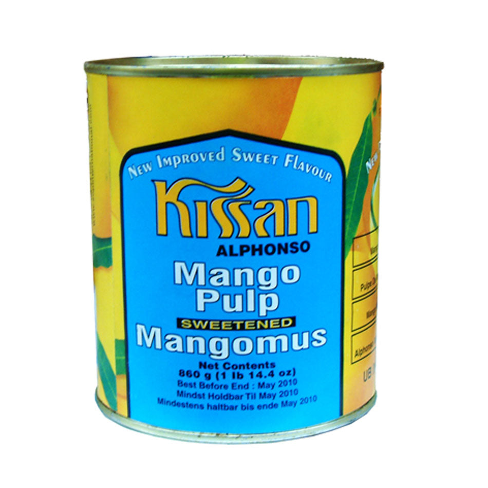Mango Pulp Sweetened Alphonso 860g Tin by Kissan