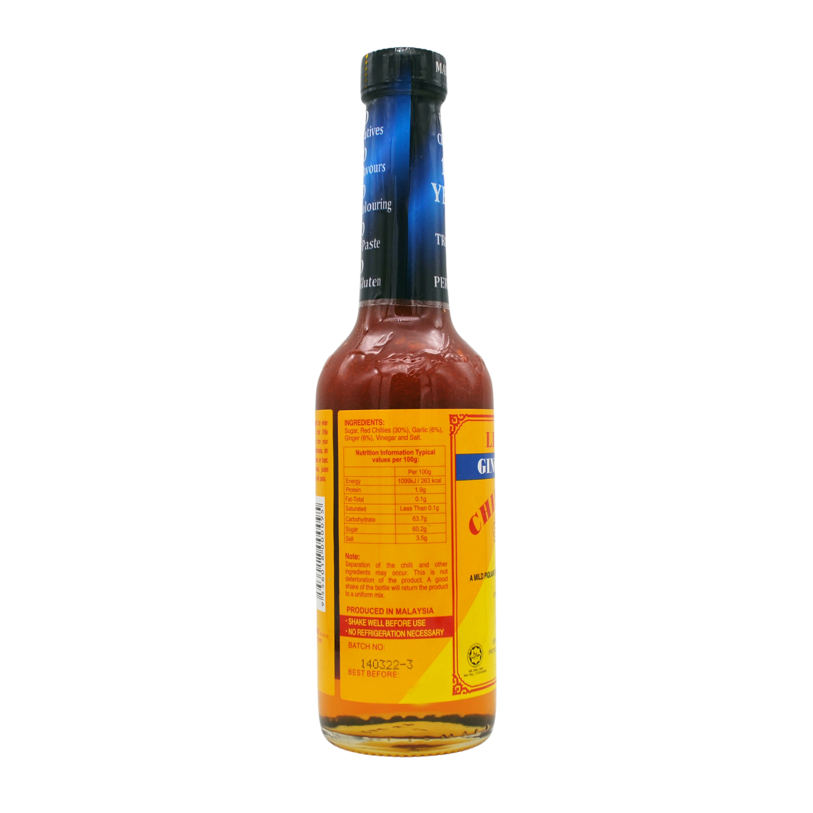 Chilli Sauce Ginger and Garlic Flavour 358g by Linghams