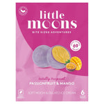 Frozen Mochi Ice Cream Dessert - Passionfruit & Mango Mochi (Vegan) 6 x 32g by Little Moons