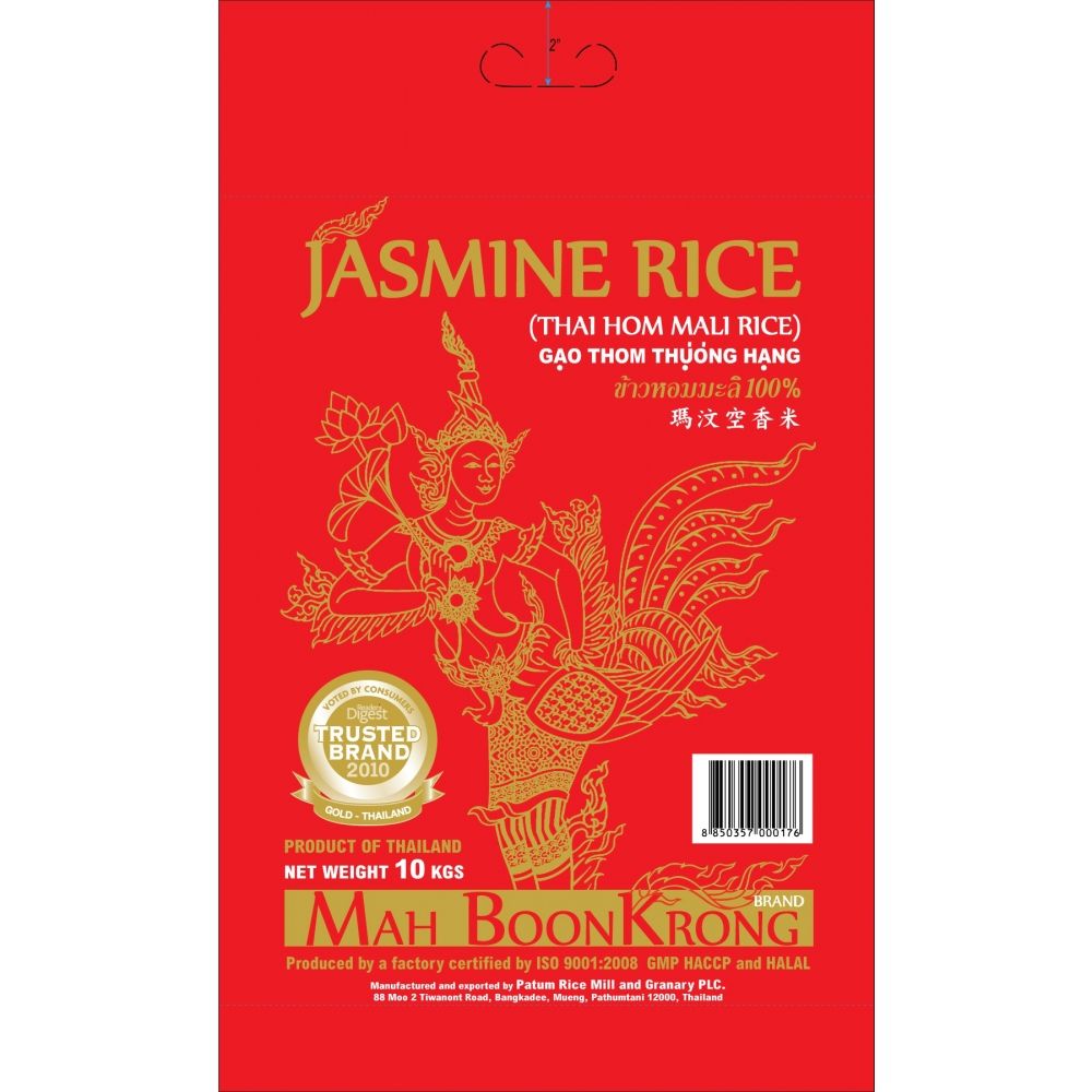 Thai Jasmine Fragrant Rice 10kg by Mah Boonkrong – Thai Food Online ...