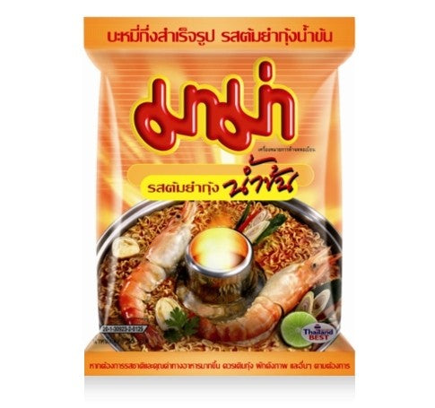 6 cases (180 packs) of Tom Yum Creamy Shrimp Noodles 55g by Mama