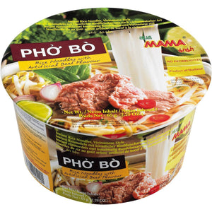 Instant Bowl Vietnamese Pho Bo (Beef) Rice Noodles 65g by Mama