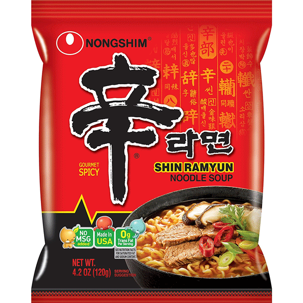 Shin Ramyun Instant Noodle Soup 120g by Nongshim Thai Food
