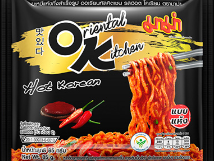 Oriental Kitchen Hot Korean Flavour Noodles 85g by Mama Thai