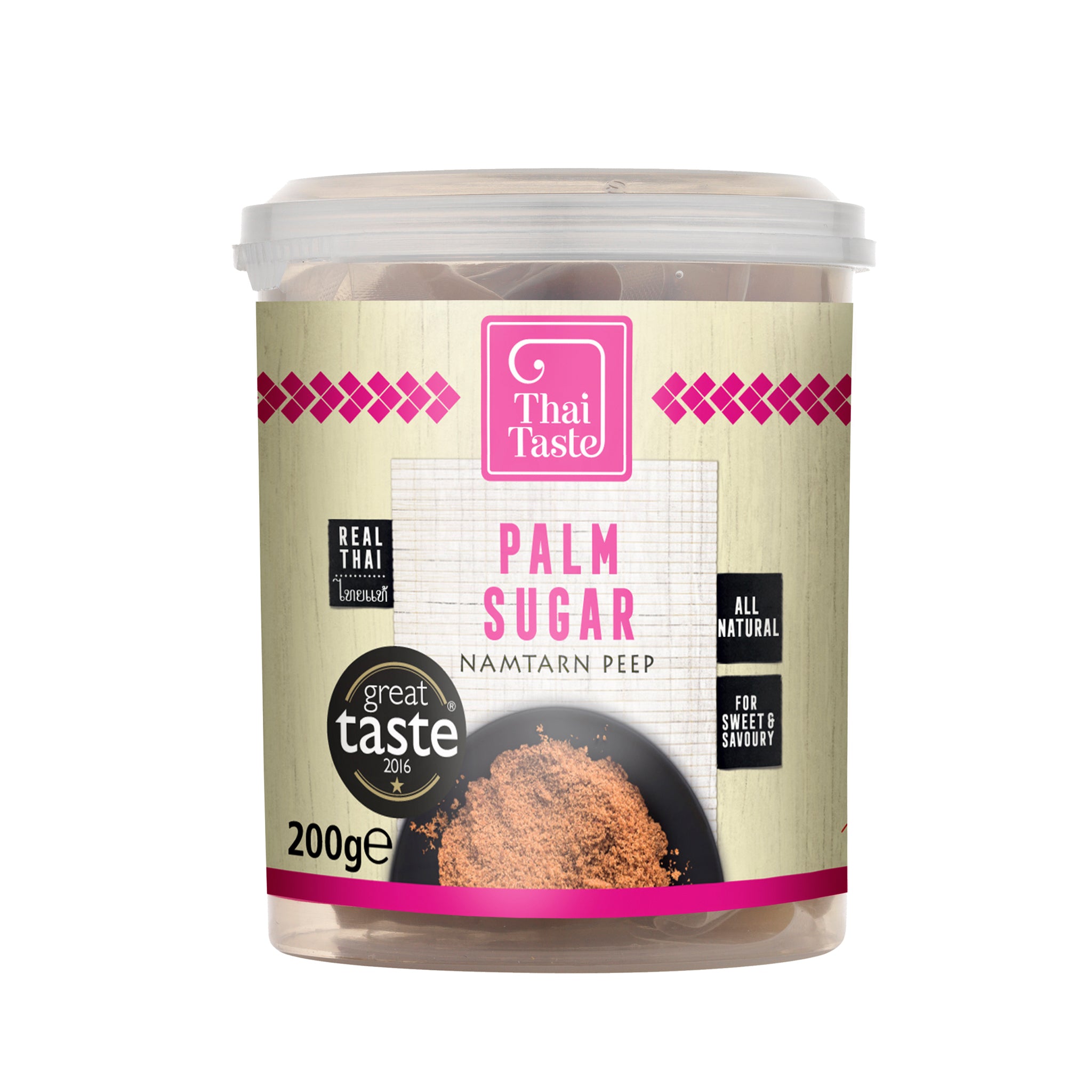 Thai natural coconut palm sugar (namtarn peep) 200g by Thai Taste
