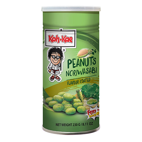 6-Pack Koh Kae Nori Wasabi Coated Peanuts – 160g Bags, Thai Snack For Parties & Camping