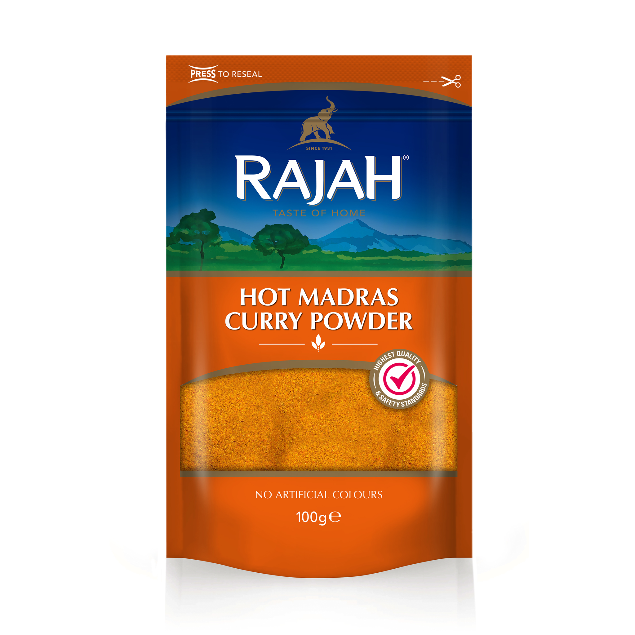 Hot Madras Curry Powder Seasoning Spice Mix 100g by Rajah