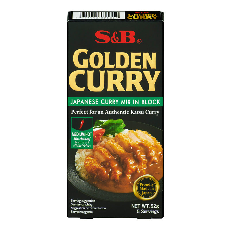 Japanese Golden Curry Sauce Mix Medium Hot 92g by S&B