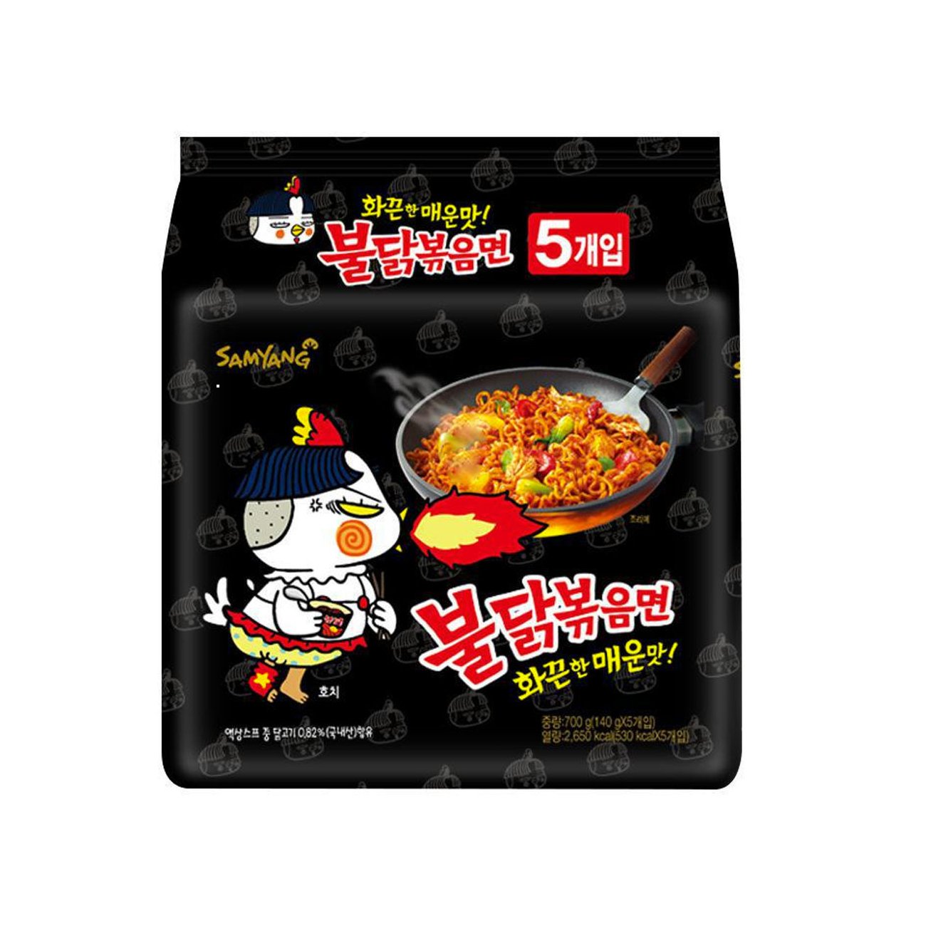 Buldak Hot Chicken Flavour Ramen 5 Pack 700g by Samyang