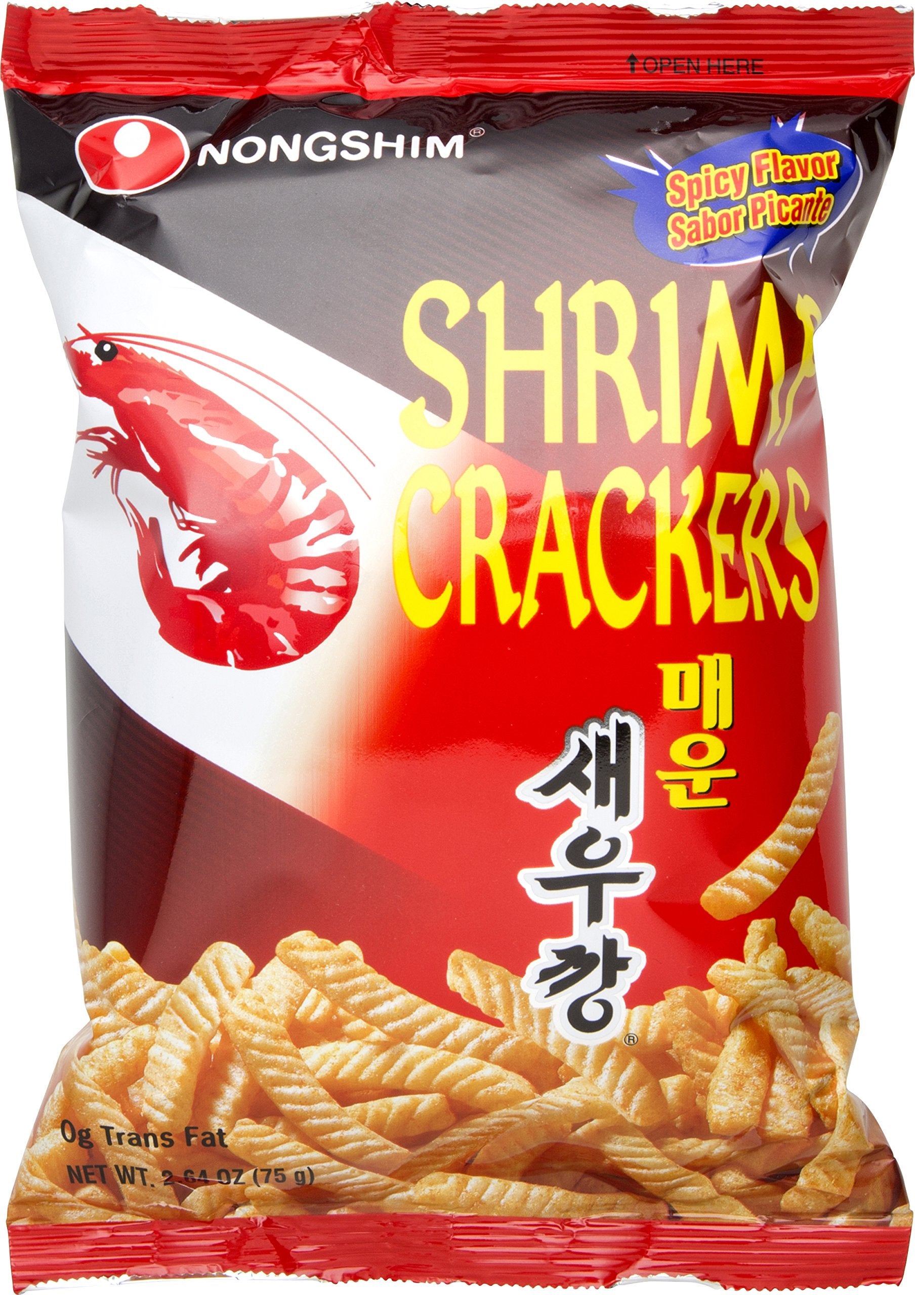 Hot and Spicy Shrimp Crackers 75g by Nongshim