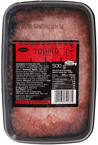 Frozen Tobiko Orange Seasoned Flying Fish Roe 500g by Yutaka