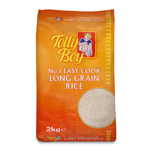 Easy Cook Long Grain White Rice 2kg by Tolly Boy
