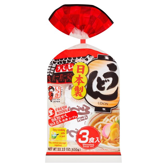 Japanese Pre- Cooked Udon Noodles 627g 3 Servings by Itsuki