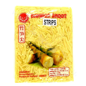 Thai Bamboo Shoot Strips (vacuum pack) 454g by XO