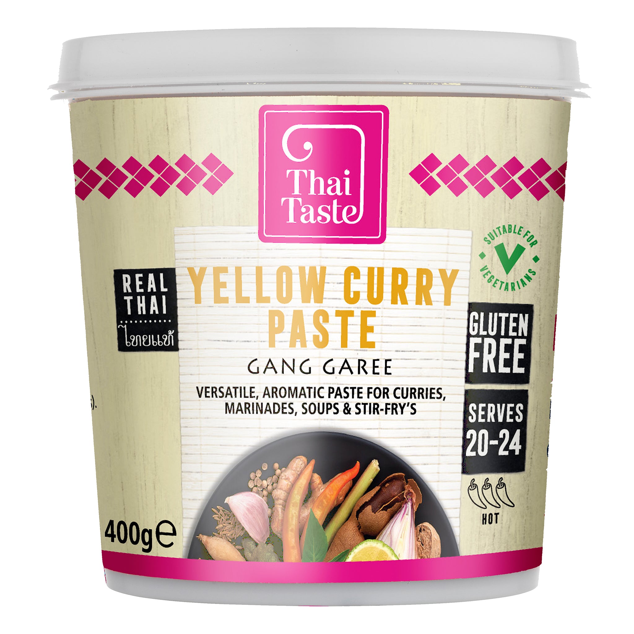 Thai yellow curry paste (gang garee) 400g by Thai Taste